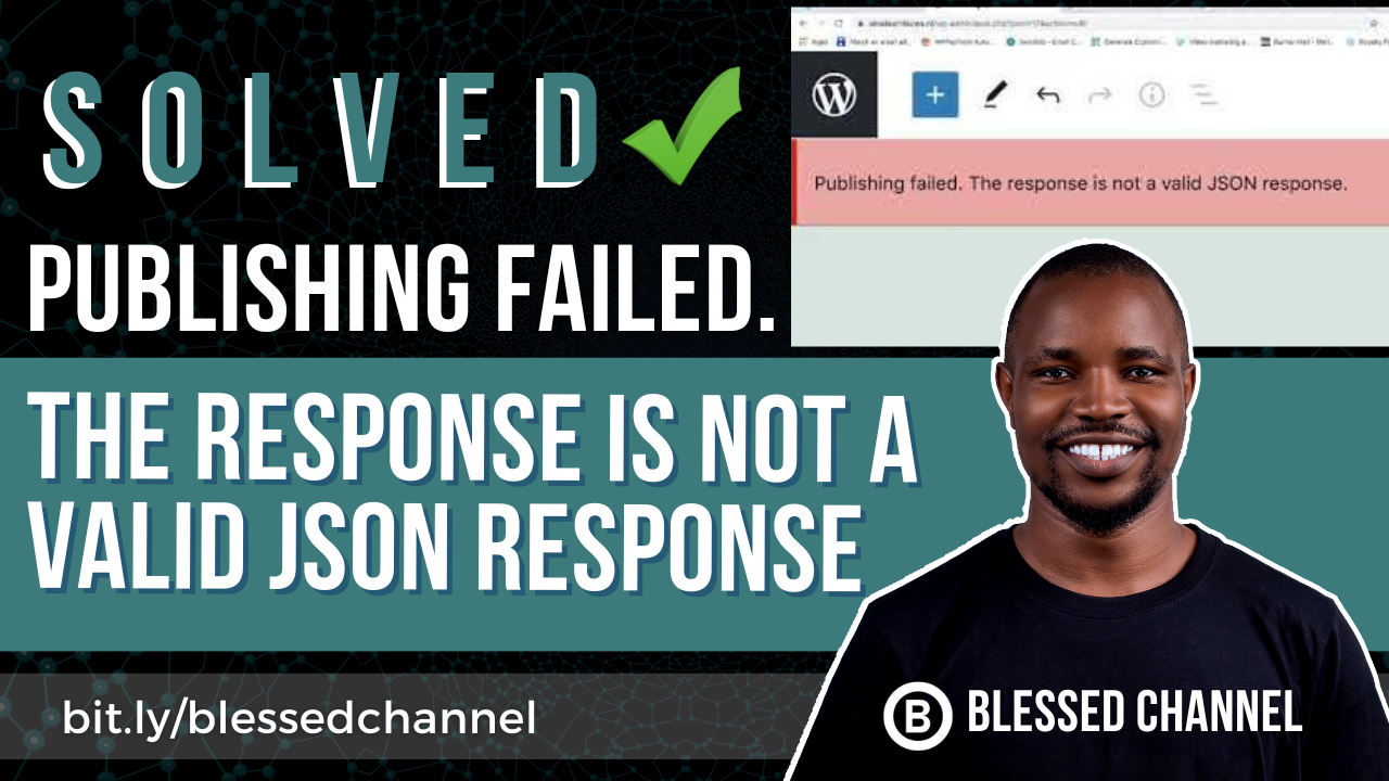 Publishing failed. The response is not a valid JSON response| SOLVED